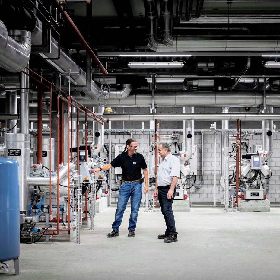 View into the energy center. Photo: Pierre Kellenberger Photography